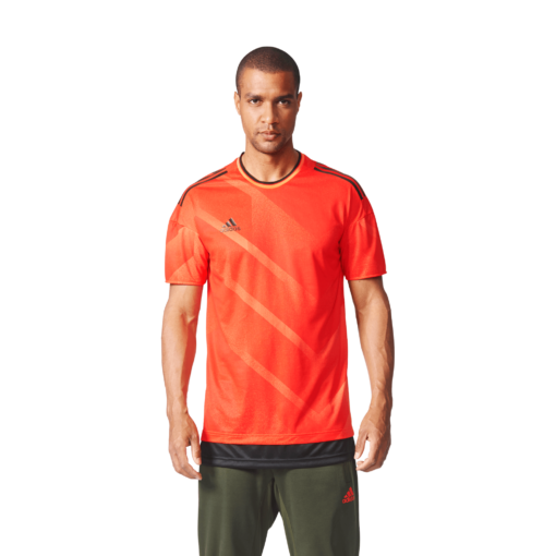 adidas Tango Football Shirt Semi Solar Orange Black